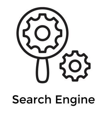 Büyüteç'i ve dişli ile arama motoru 