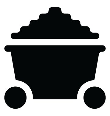 Ming sepeti gösteren araştırma metaller taşımak için bir el arabası 