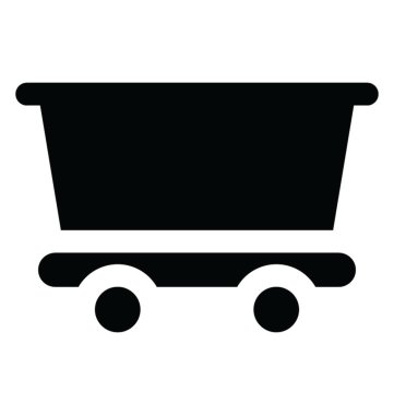 Ming sepeti gösteren araştırma metaller taşımak için bir el arabası 