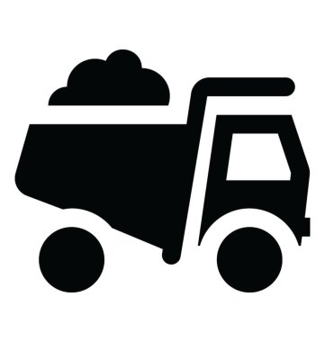 Kömür kömür kamyon simgeleyen içeren bir kamyon 