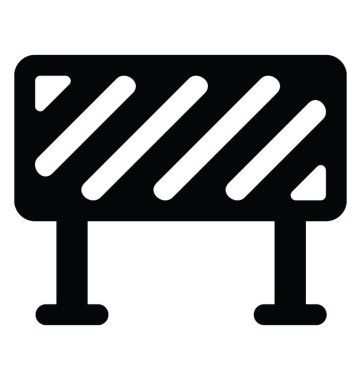 İnşaat engel olarak bilinen iki sopa ile düz bariyer 