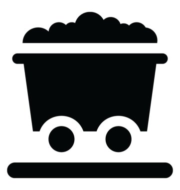 Ming sepeti gösteren araştırma metaller taşımak için bir el arabası 