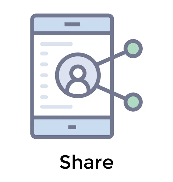 Conceito Compartilhamento Social Para Redes Sociais — Vetor de Stock