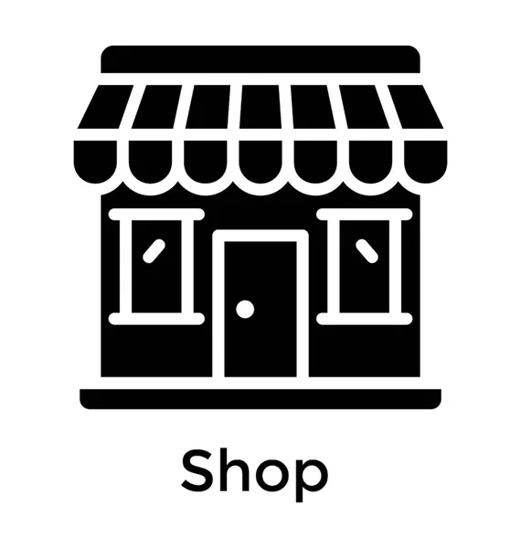 Uma Pequena Loja Quiosque Para Fazer Compras — Vetor de Stock