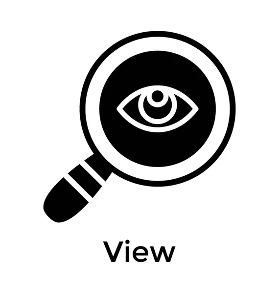 Monitoring Process Eye Magnifier — Stock Vector