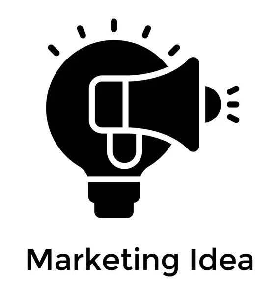 Una Idea Marketing Para Promoción Empresarial — Archivo Imágenes Vectoriales