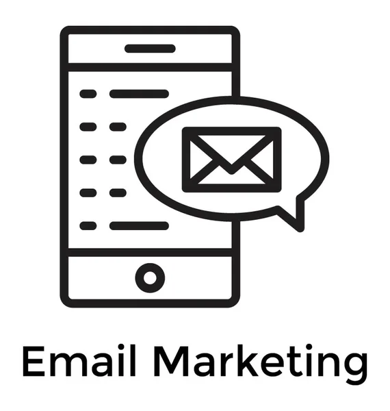 Email Marketing Para Promoción Línea — Vector de stock