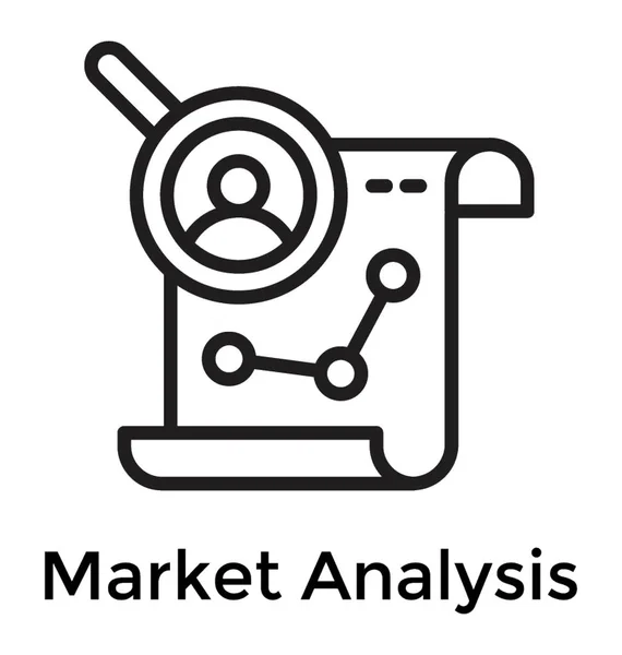 Analyse Marché Pour Recherche Commerciale — Image vectorielle