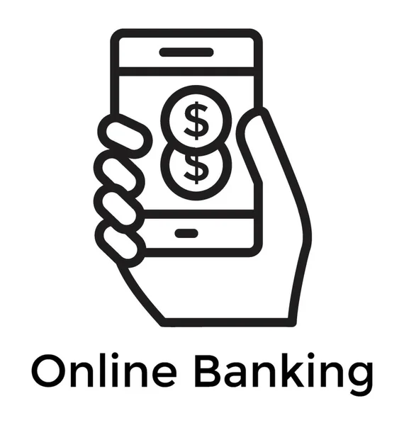 Services Bancaires Ligne Pour Des Transactions Faciles — Image vectorielle