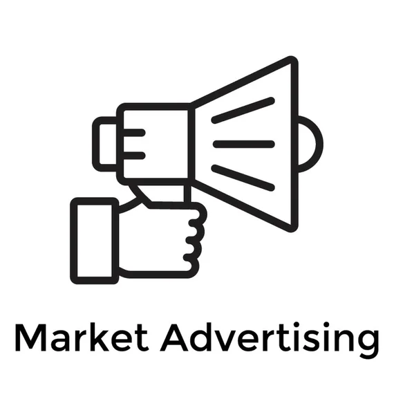 Una Publicidad Mercado Una Promoción Mercado — Archivo Imágenes Vectoriales