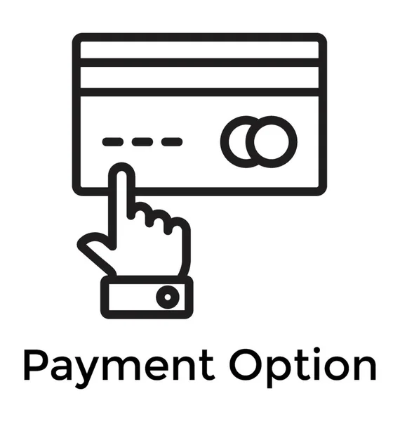 Option Paiement Par Carte — Image vectorielle