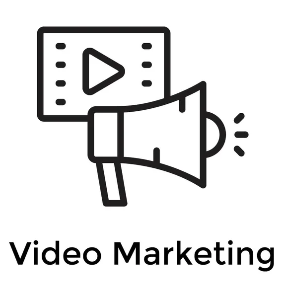 Video Marketing Para Promoción — Archivo Imágenes Vectoriales