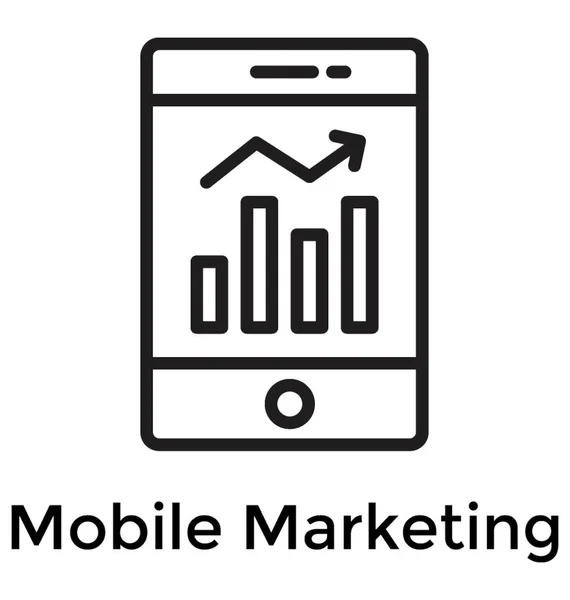 Mobiles Marketing Über Grafische Darstellung Smartphone — Stockvektor