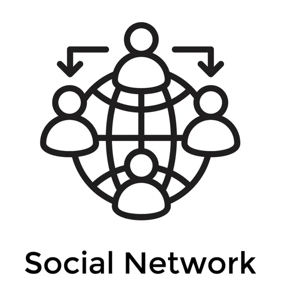 Una Red Social Weblog — Archivo Imágenes Vectoriales