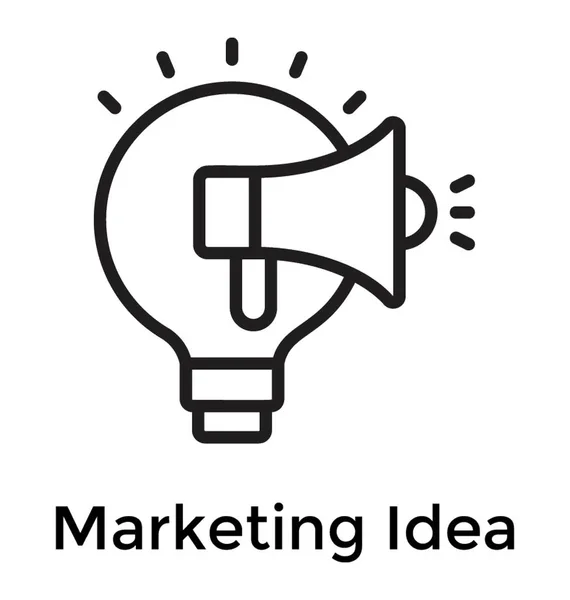 Una Idea Marketing Para Promoción Empresarial — Archivo Imágenes Vectoriales