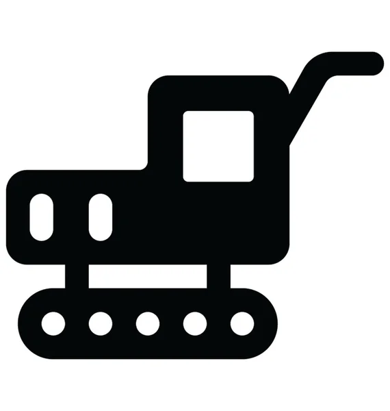 Symbool Van Glyph Van Machine Van Grasmaaier Van Het Snijden — Stockvector