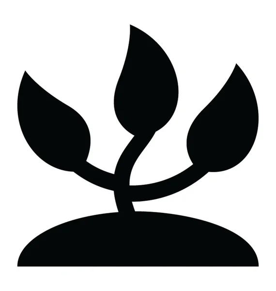 Una Planta Crecimiento Diseño Icono Plantación — Vector de stock