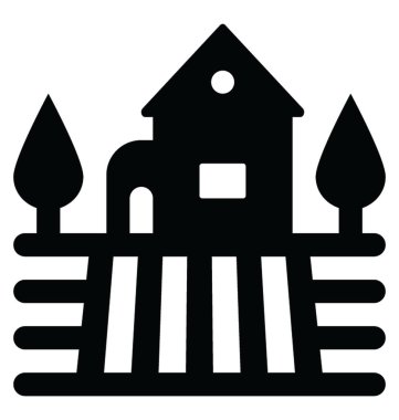 Kırsal alanlar evde çiftlik evi simgesidir 