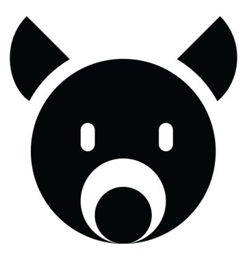 Sevimli domuz baş maskotu