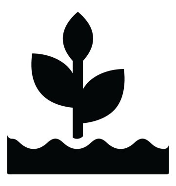 Bir bitki büyüyen fidan simgesi tasarım 