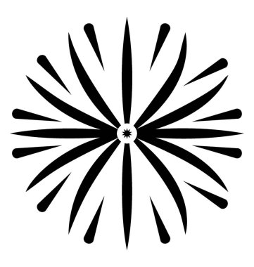 Havai fişek kutlama katı vektör simgesi