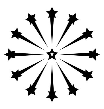 Havai fişek kutlama katı vektör simgesi