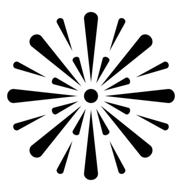 Havai fişek kutlama katı vektör simgesi