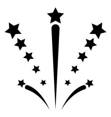 Örümcek havai fişek patlayıcı vektör simgesi