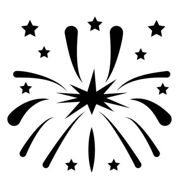 Örümcek havai fişek patlayıcı vektör simgesi
