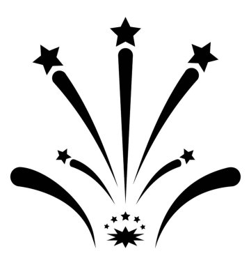 Örümcek havai fişek patlayıcı vektör simgesi