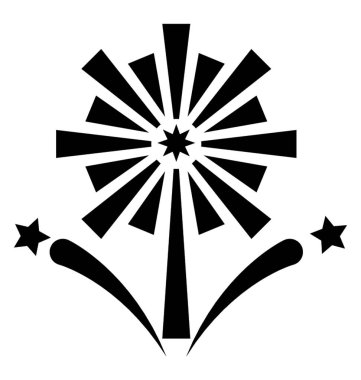 Örümcek havai fişek patlayıcı vektör simgesi