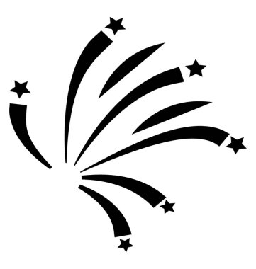 Örümcek havai fişek patlayıcı vektör simgesi