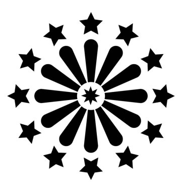 Örümcek havai fişek patlayıcı vektör simgesi