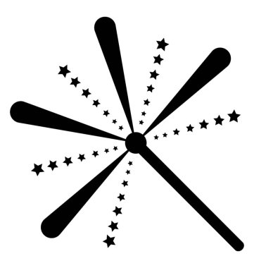 Örümcek havai fişek patlayıcı vektör simgesi