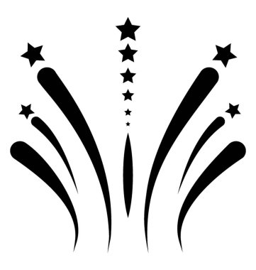 Örümcek havai fişek patlayıcı vektör simgesi