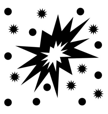 Örümcek havai fişek patlayıcı vektör simgesi