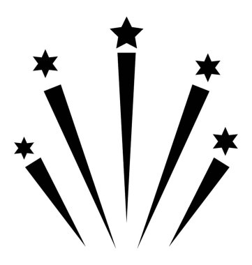 Örümcek havai fişek patlayıcı vektör simgesi