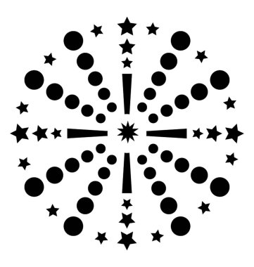 Örümcek havai fişek patlayıcı vektör simgesi