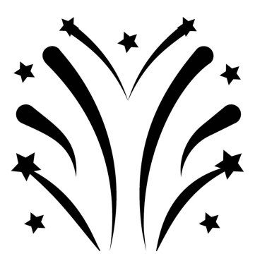 Örümcek havai fişek patlayıcı vektör simgesi