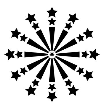 Örümcek havai fişek patlayıcı vektör simgesi