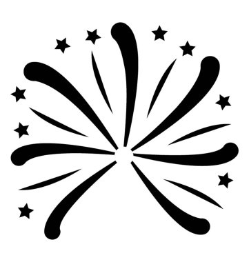 Örümcek havai fişek patlayıcı vektör simgesi