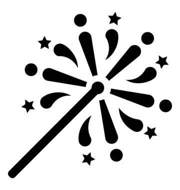 Örümcek havai fişek patlayıcı vektör simgesi