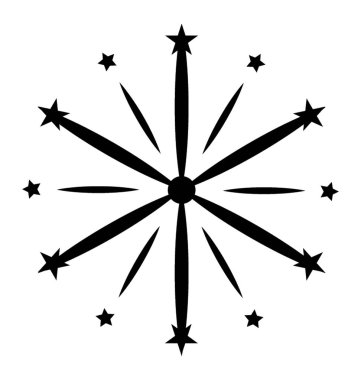 Örümcek havai fişek patlayıcı vektör simgesi