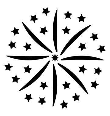 Örümcek havai fişek patlayıcı vektör simgesi