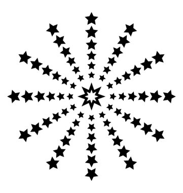 Örümcek havai fişek patlayıcı vektör simgesi