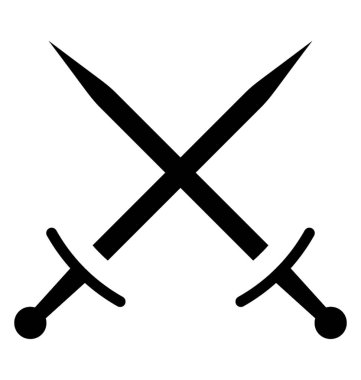 Kılıç dövüşü kılıç geçiş ile logo 