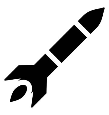 Bir uçak savaşlarda kullanılan yüksek hız ile roket 