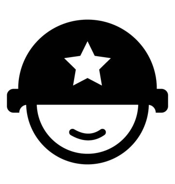 Yıldız kask ile bir ordu asker 