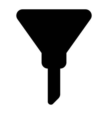 Bir filtreleme, huni donatımı 