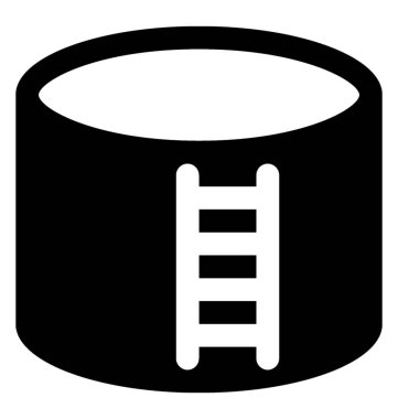 Bu depolama tankı simgesini ifade eden demir merdivenlerde ile iyi beğendim bir gemi 